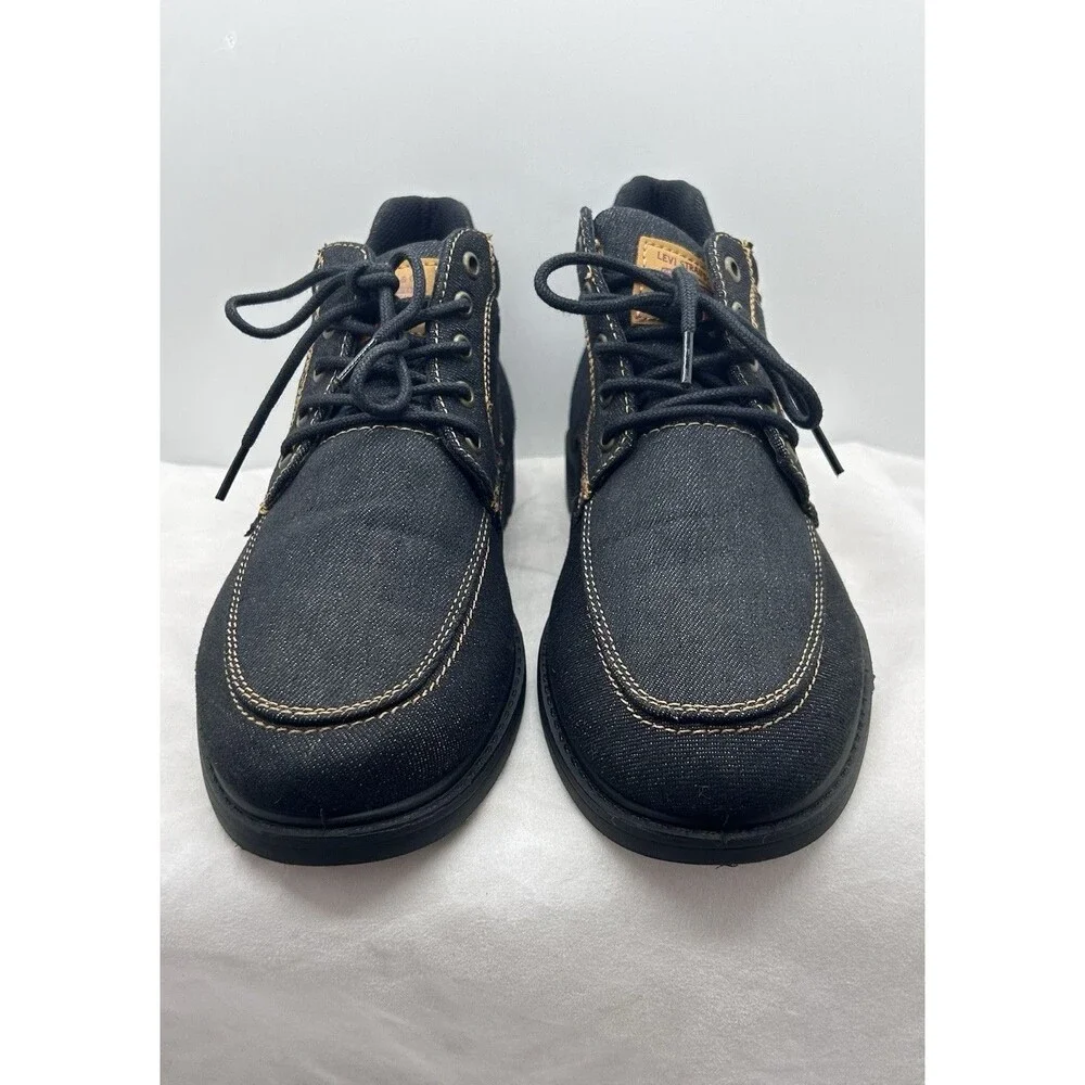 Levi Strauss Mens Size 8.5 Blue Denim Ankle‎ Lace Up Loafers